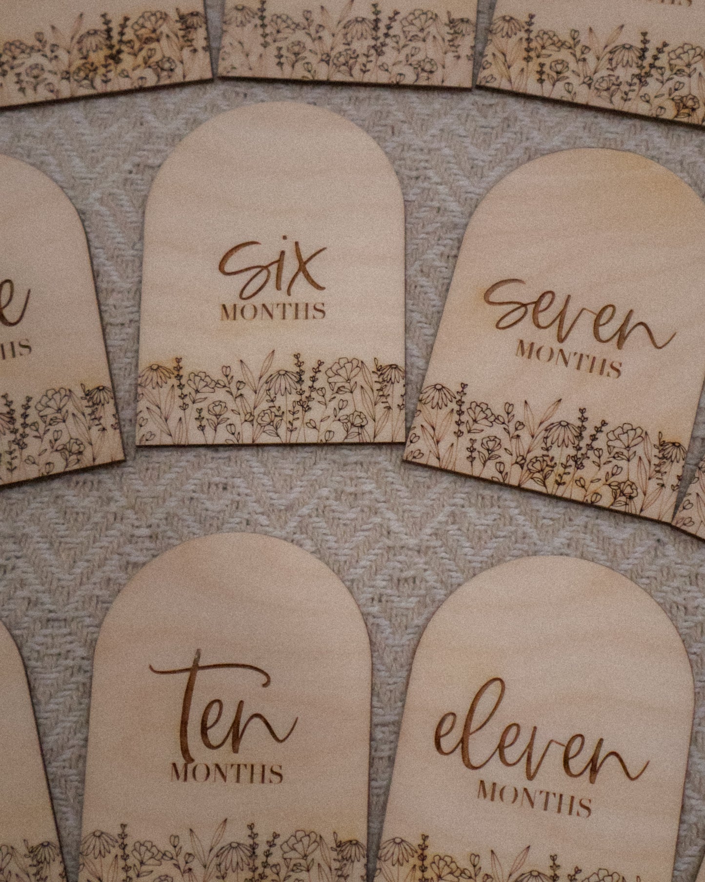 Wildflower Engraved Monthly Milestones
