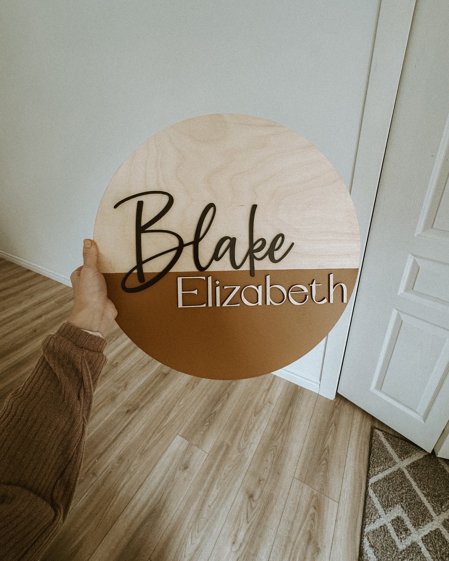 Customized Color Block Nursery Name Sign