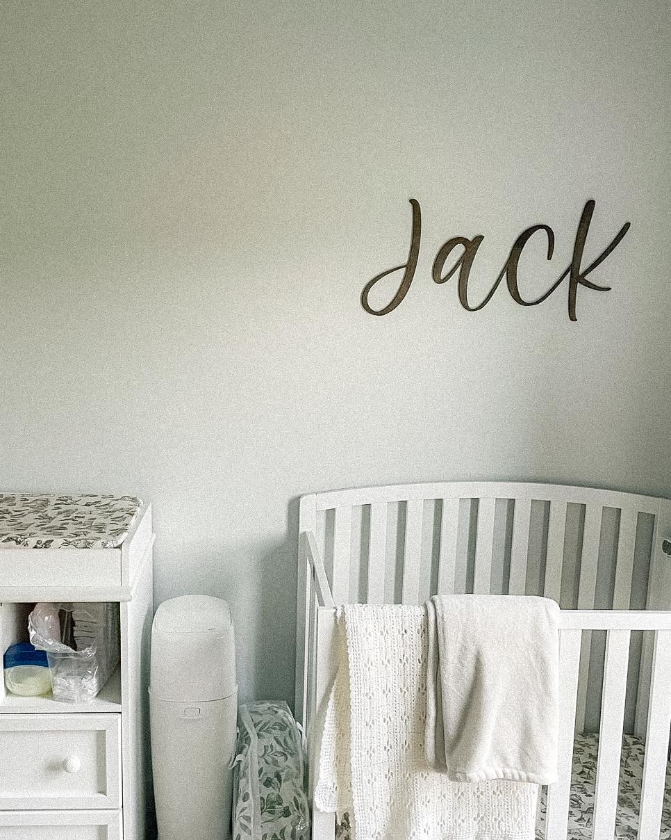 Customized Baby Nursery Name Sign Cutout Wood