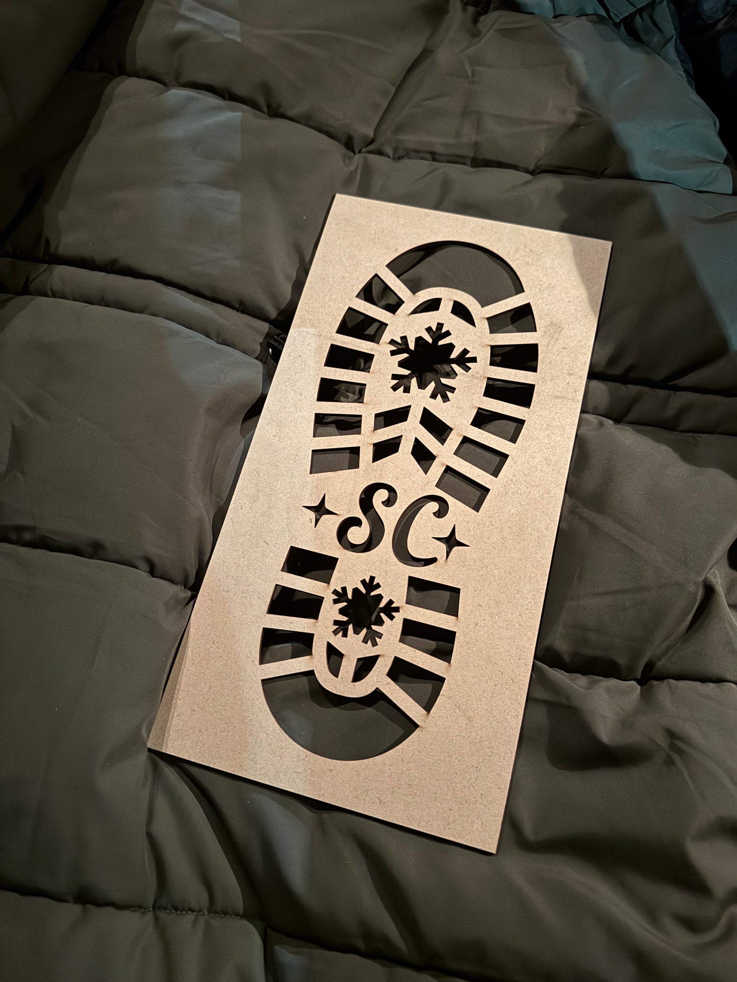 Santa Footprint Stencil