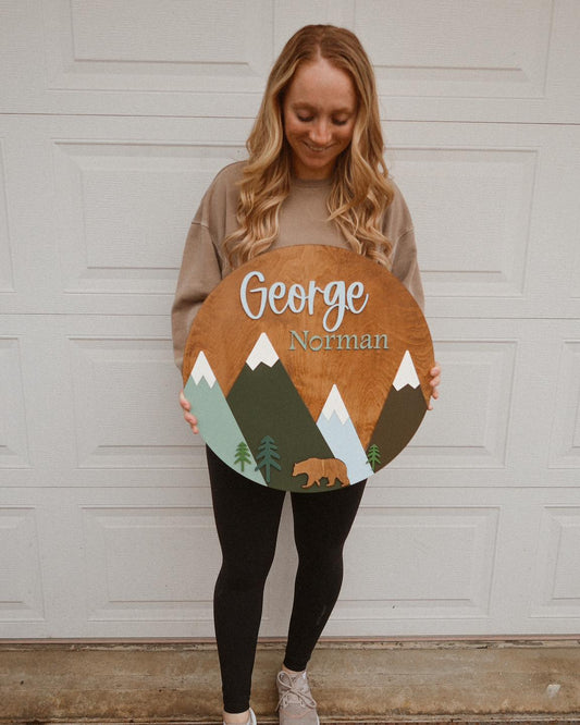 Green Mountain Name Sign