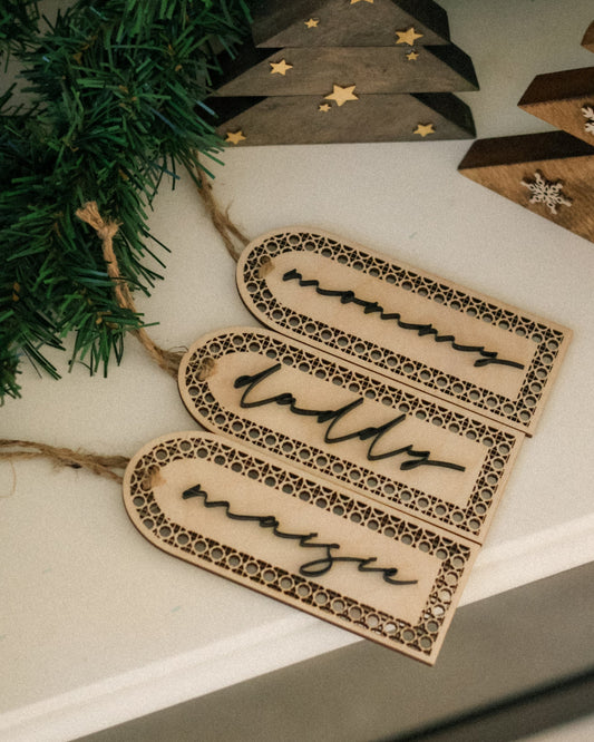 Rattan Stocking Tag