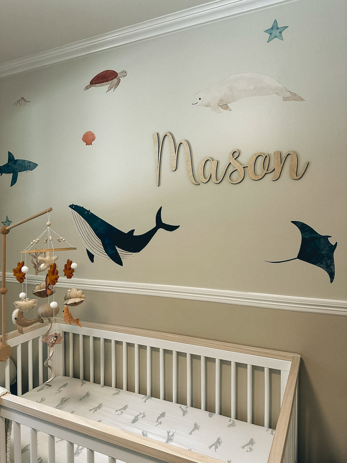 Customized Baby Nursery Name Sign Cutout Wood