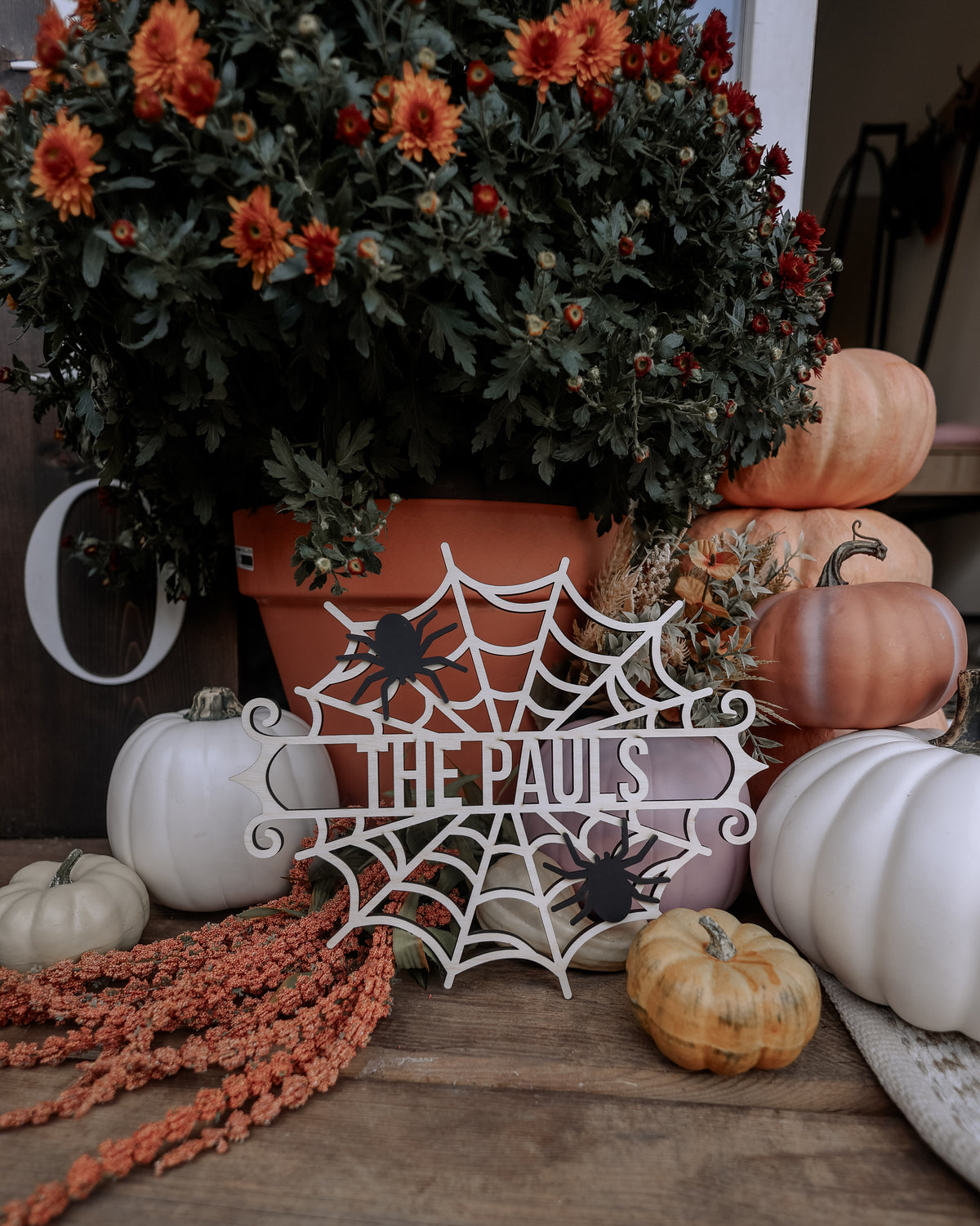 Spiderweb Custom Halloween Sign